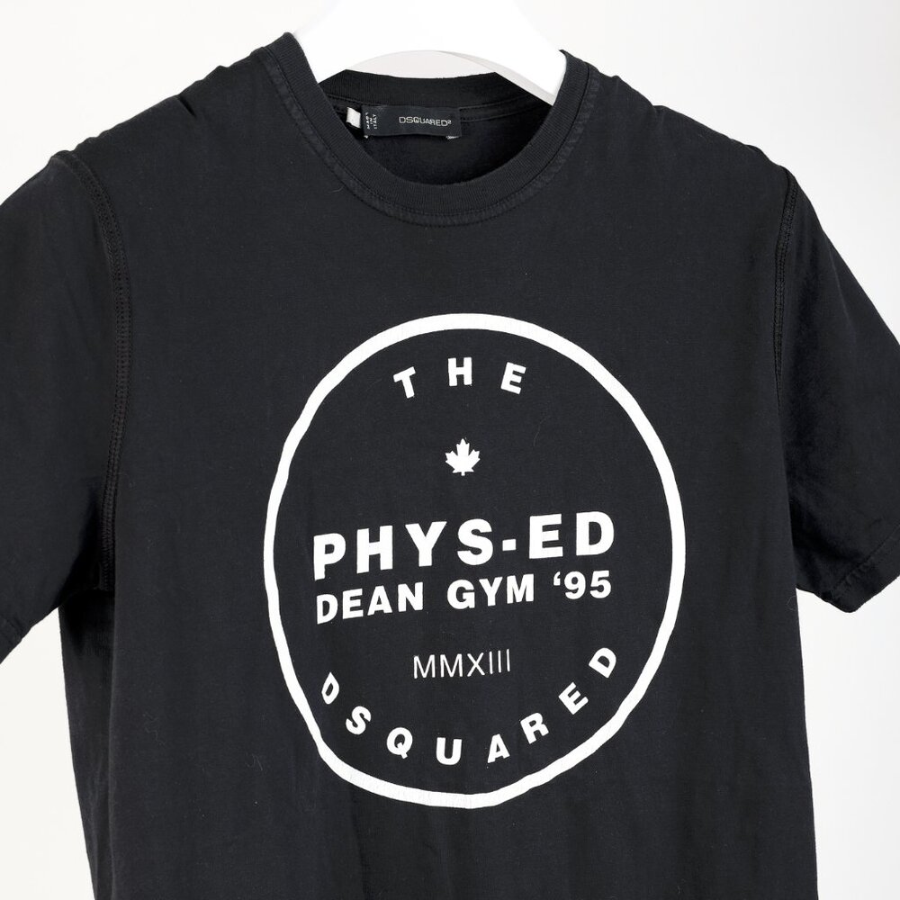 Dsquared2 2013 Phys-Ed Dean Gym '95 Black Cotton Tee - Picture 3 of 9
